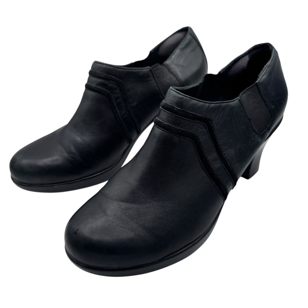 Dansko Black Leather Heeled Boots for Women - Size 40/ US 9.5-10